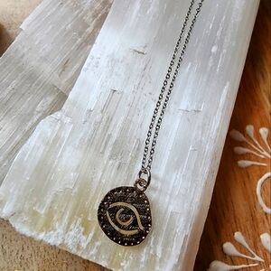 Silver Eye Pendant Necklace